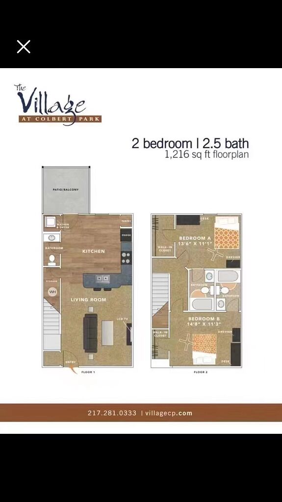 转租The Village at Colbert Park 2b2.5b其中一间 房源 Niwenn